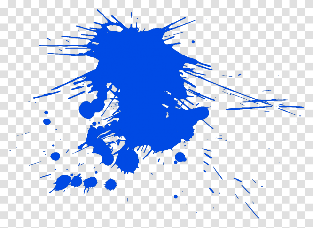 Blue Splatter Splash Oil Paint, Plot, Map, Diagram, Atlas Transparent Png