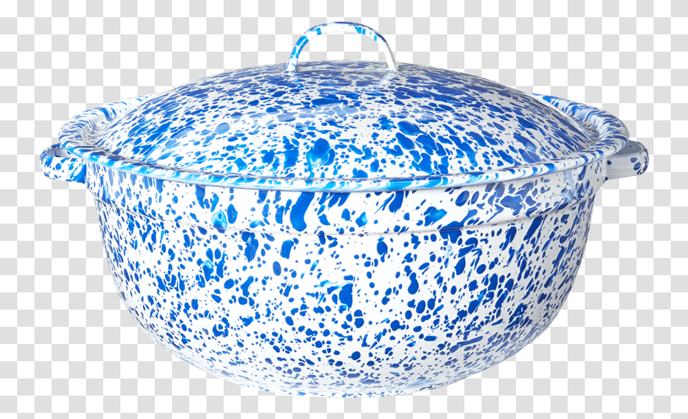 Blue Splatterware Enamel Casserole Pot Ceramic, Porcelain, Pottery, Bowl Transparent Png