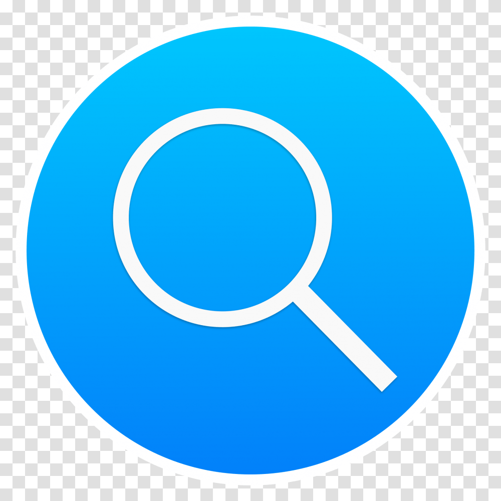 Blue Spotlight Magnifying Glass Round Icon Transparent Png