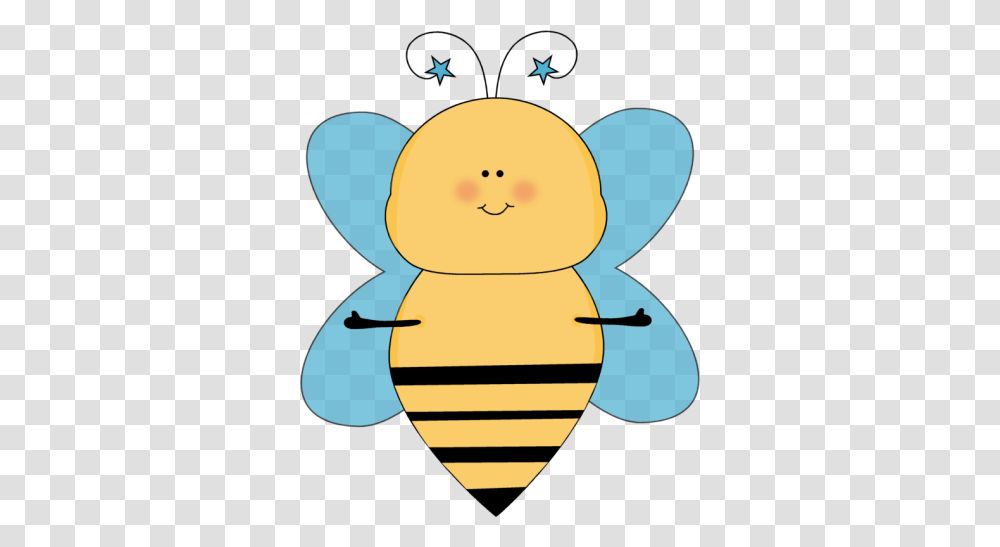 Blue Star Bee With Open Arms School Stuff Bee Bee, Invertebrate, Animal, Insect, Snowman Transparent Png