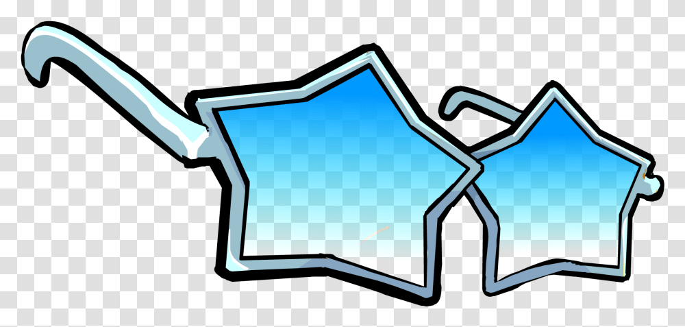 Blue Star Glasses Club Penguin Rewritten Wiki Fandom Graphic Design, Axe, Symbol, Text, Logo Transparent Png