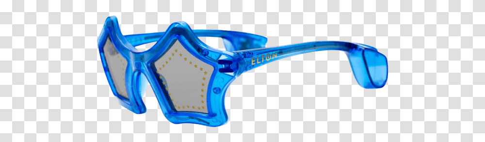 Blue Star Light Up Glasses - Elton John Official Store Plastic, Sunglasses, Accessories, Accessory, Goggles Transparent Png
