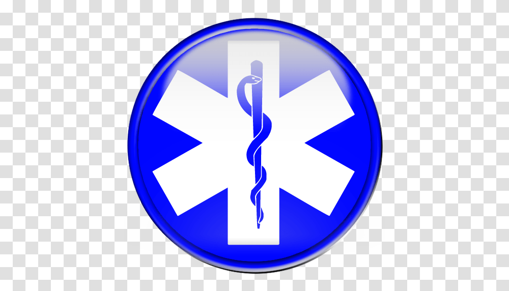 Blue Star Of Life Symbol Button Clipart Image, Logo, Trademark, Sign Transparent Png