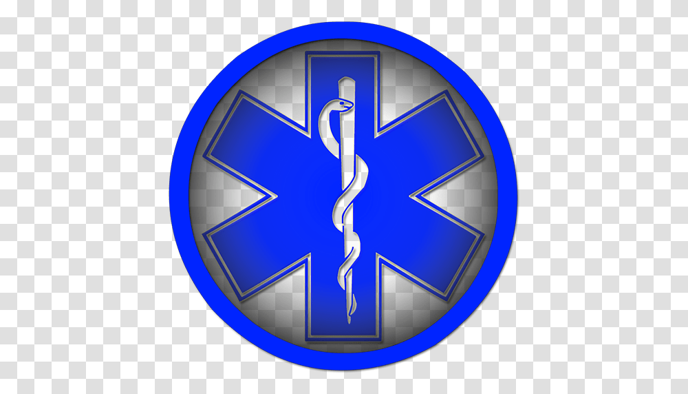 Blue Star Of Life Symbol Round Shape Star Of Life Star Of Life Svg, Logo, Trademark, Emblem, Hand Transparent Png