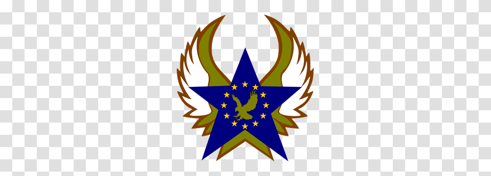 Blue Star With Gold Stars And Eagle Clip Art For Web, Poster, Advertisement, Star Symbol Transparent Png