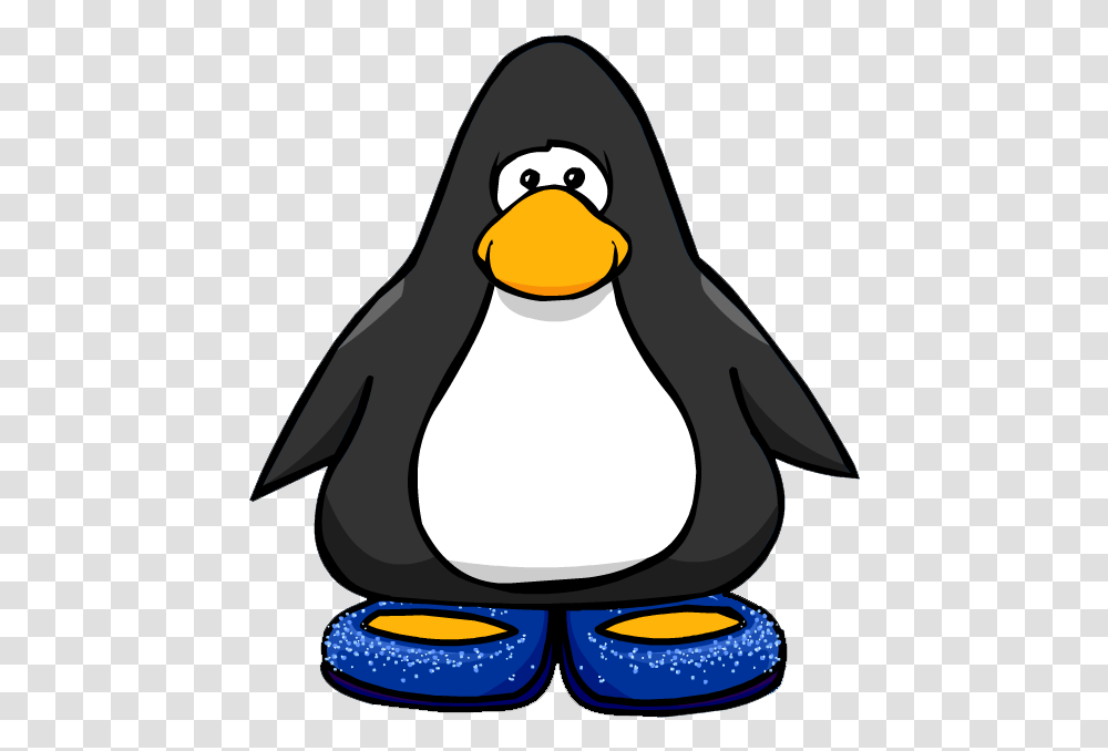 Blue Stardust Slippers From A Player Card Penguin With Top Hat, Animal, Bird, King Penguin Transparent Png