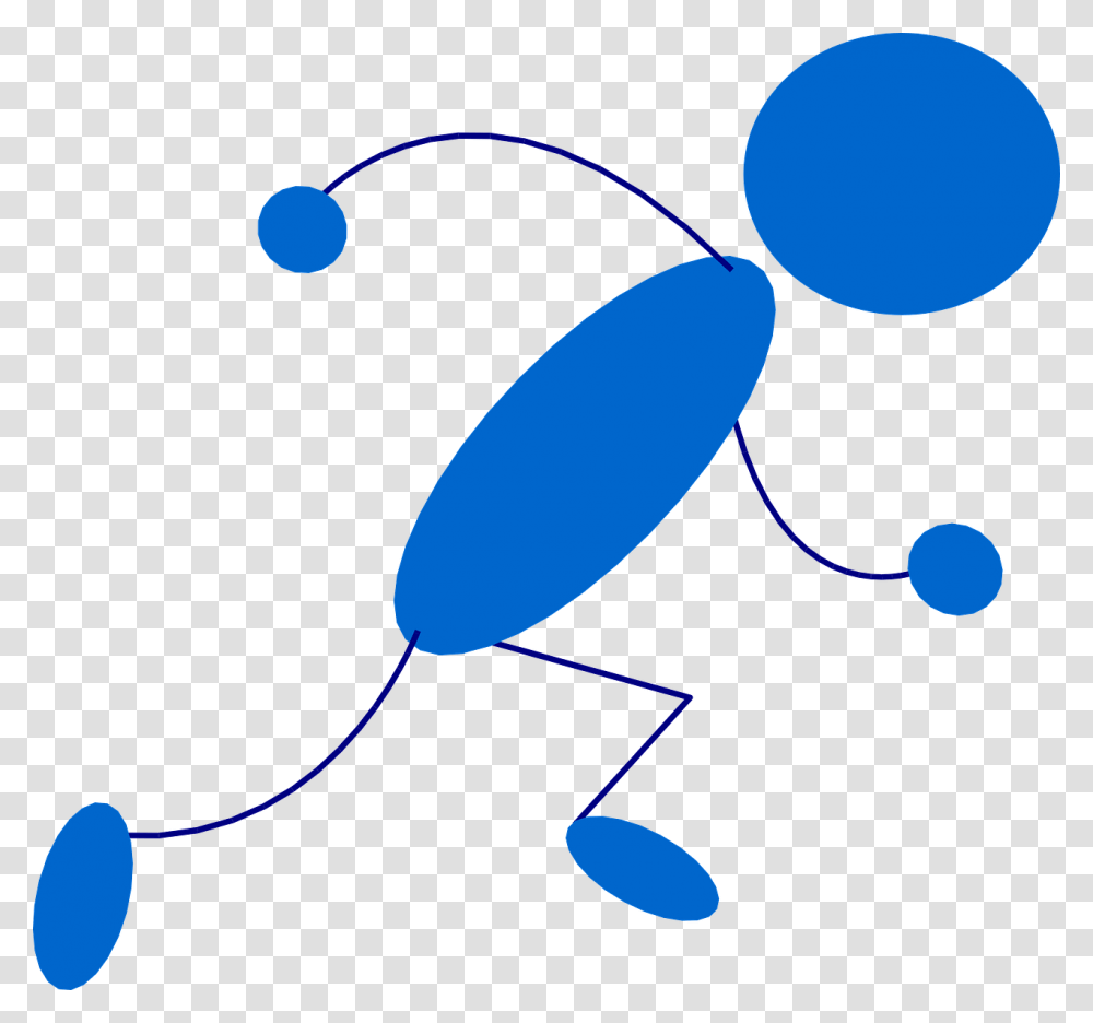 Blue Stick Man Running, Balloon, Glasses, Accessories, Accessory Transparent Png