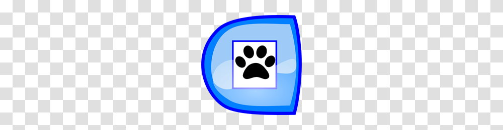 Blue Stop Button With Paws Clip Art For Web, Disk, Footprint, Stencil Transparent Png