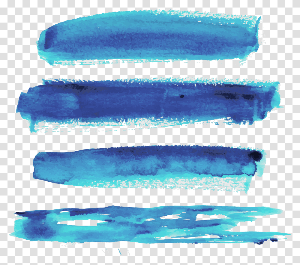 Blue Strokes Transprent Watercolor Brush Stroke Long, Animal, Fish, Weapon, Blade Transparent Png