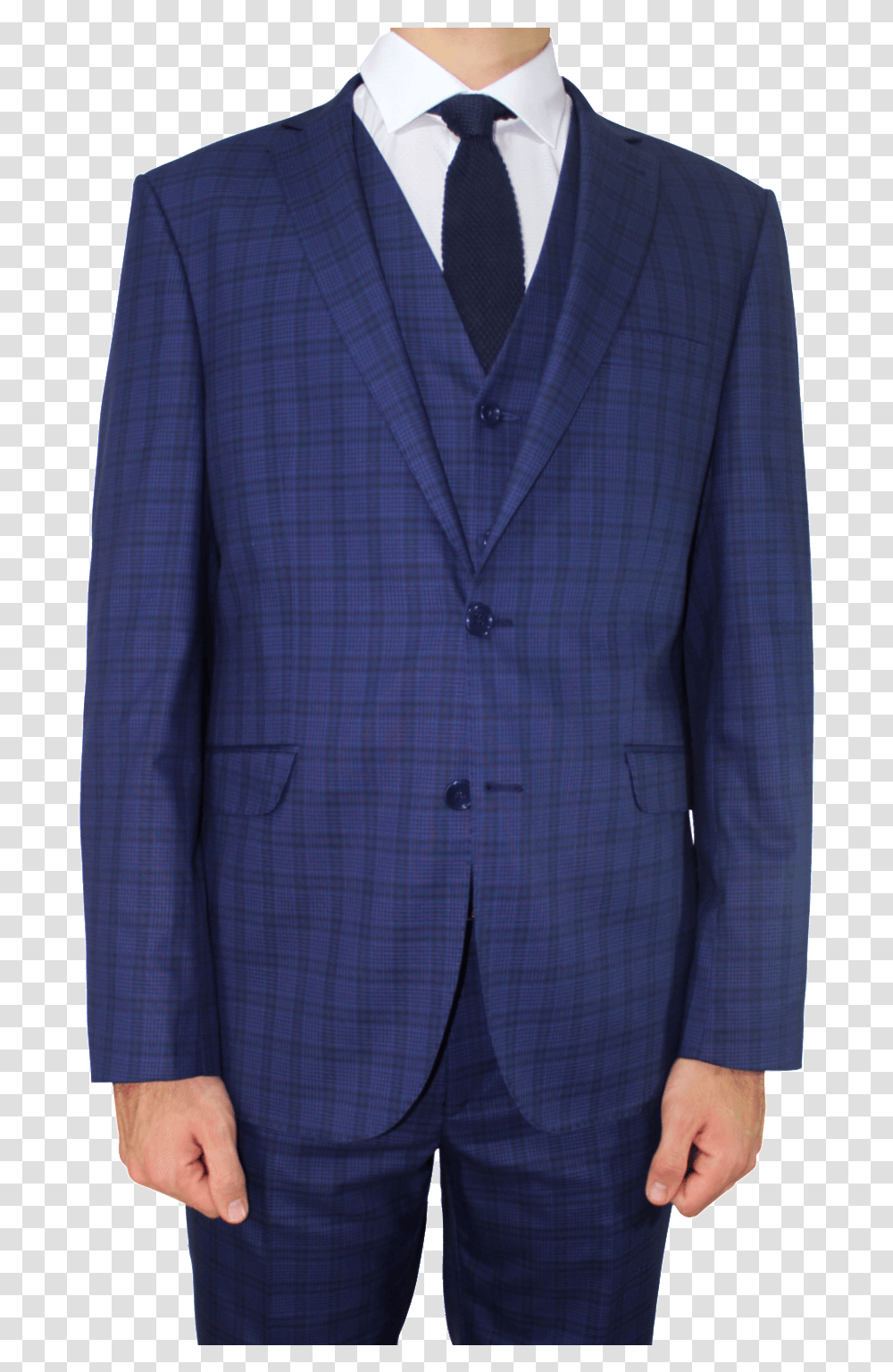 Blue Suit Download Image Check 3 Piece Suit Blue, Overcoat, Tie, Accessories Transparent Png
