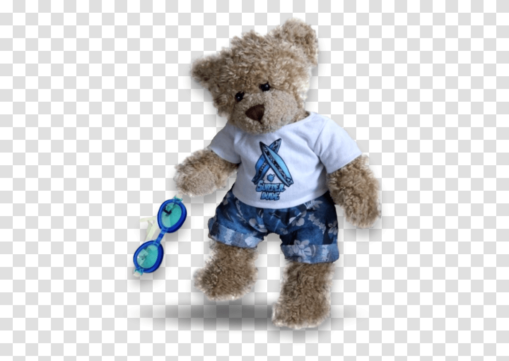 Blue Surf Shorts Outfit Amp Goggles Teddy Bear, Toy Transparent Png
