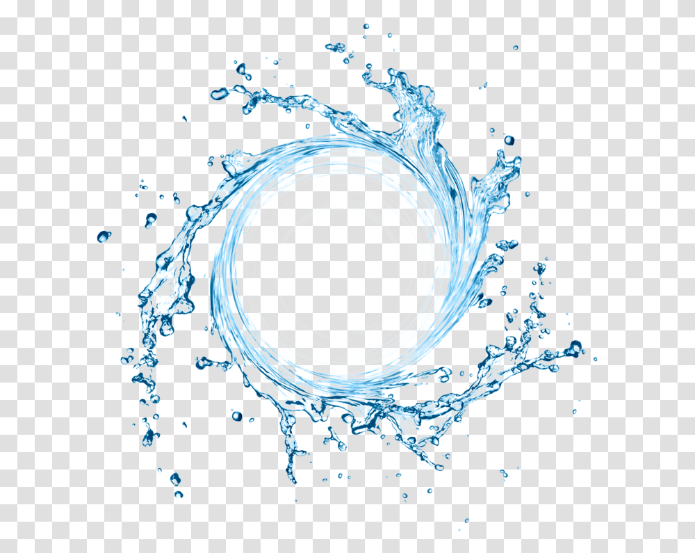 Blue Swirling Water Splash Download Water Splash Circle, Droplet Transparent Png