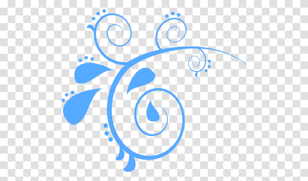 Blue Swirls Clipart, Floral Design, Pattern Transparent Png