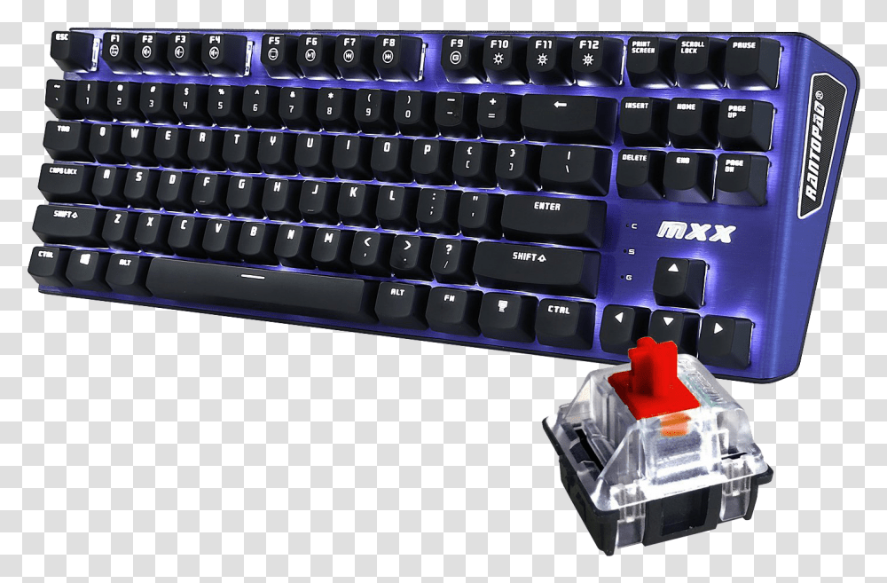 Blue Switches Keyboard, Computer Keyboard, Computer Hardware, Electronics Transparent Png