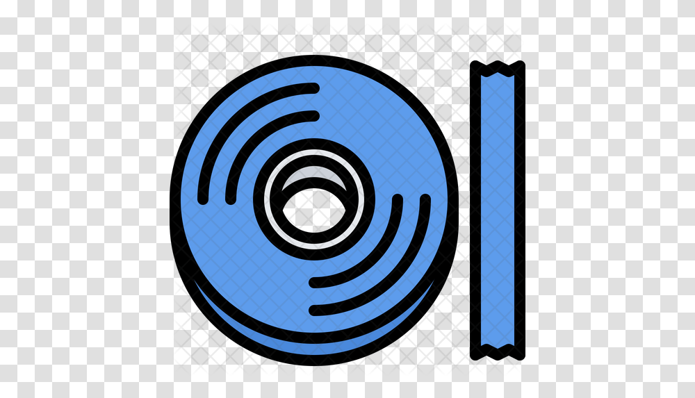 Blue Tape Icon Circle, Disk, Dvd, Clock Tower, Architecture Transparent Png