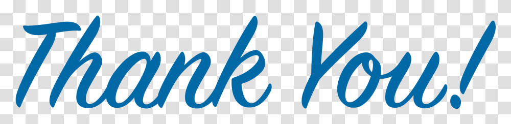 Blue Thank You, Logo, Trademark Transparent Png