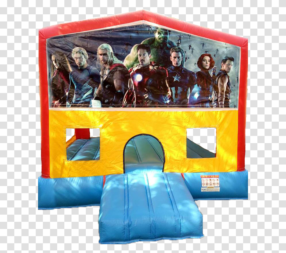 Blue The Avengers, Inflatable, Person, Human, Slide Transparent Png