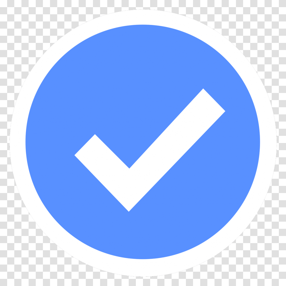 Blue Tick In Circle, Logo, Trademark Transparent Png
