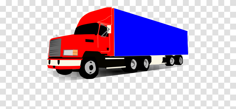 Blue Toy Trucks Clipart, Trailer Truck, Vehicle, Transportation, Moving Van Transparent Png