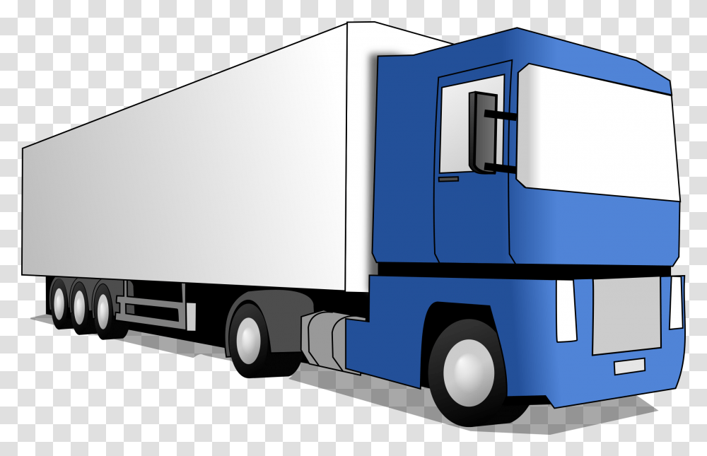 Blue Truck Icons, Trailer Truck, Vehicle, Transportation, Moving Van Transparent Png