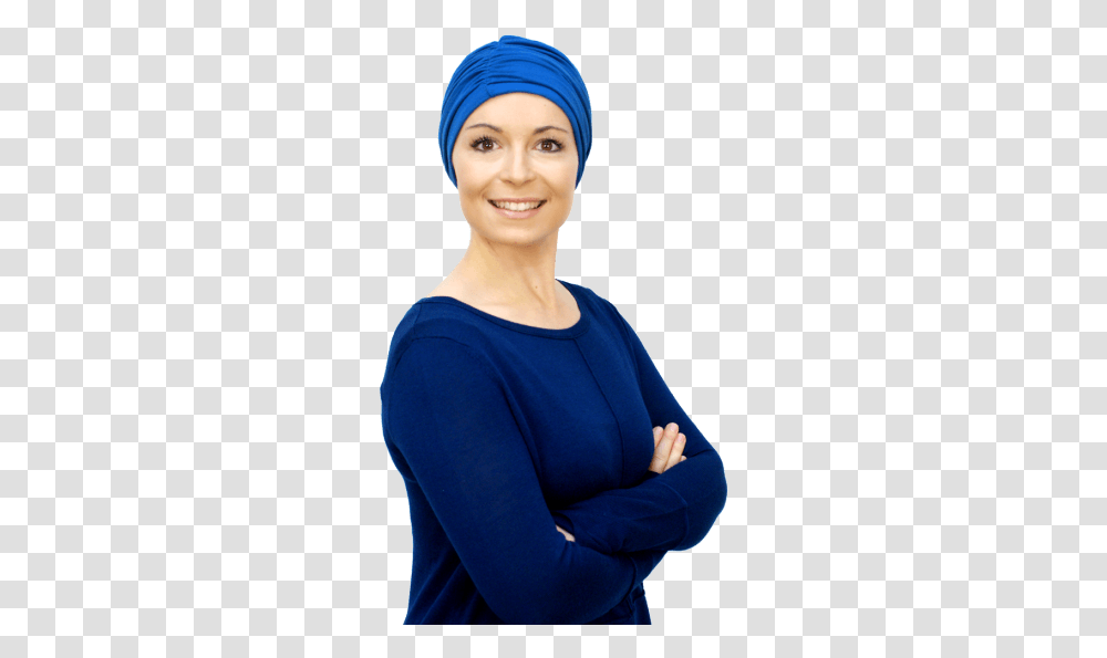 Blue Turbans For Hair Loss With Shape Turban, Clothing, Apparel, Person, Human Transparent Png