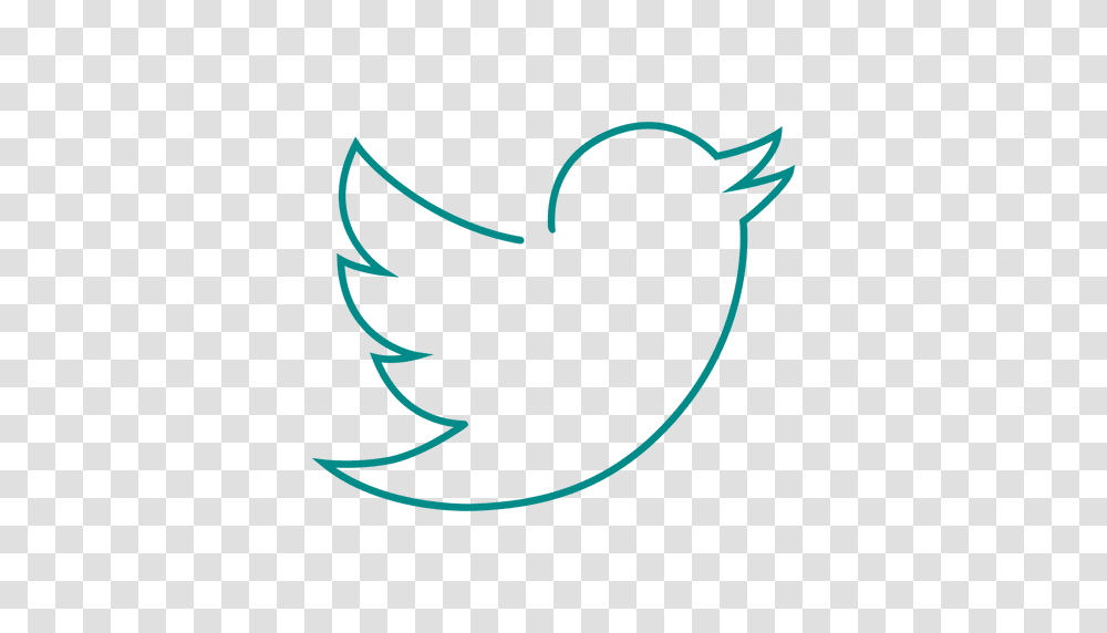Blue Twitter Bird Line Icon, Animal, Green Transparent Png