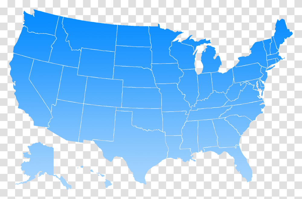 Blue Us Map Clipart Download United States Map, Nature, Outdoors, Silhouette Transparent Png