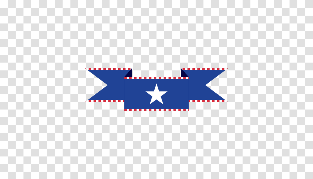 Blue Usa Flag Ribbon, Star Symbol Transparent Png