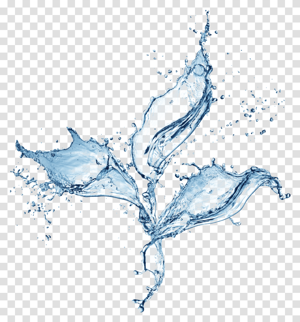 Blue Water Clipart Water Splash, Plant, Droplet, Outdoors, Graphics Transparent Png