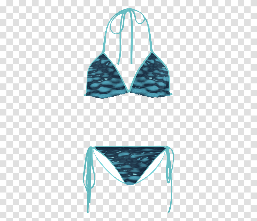 Blue Water Waves Custom Bikini Swimsuit Ugly Christmas Sweater Bikini, Apparel, Underwear, Lingerie Transparent Png