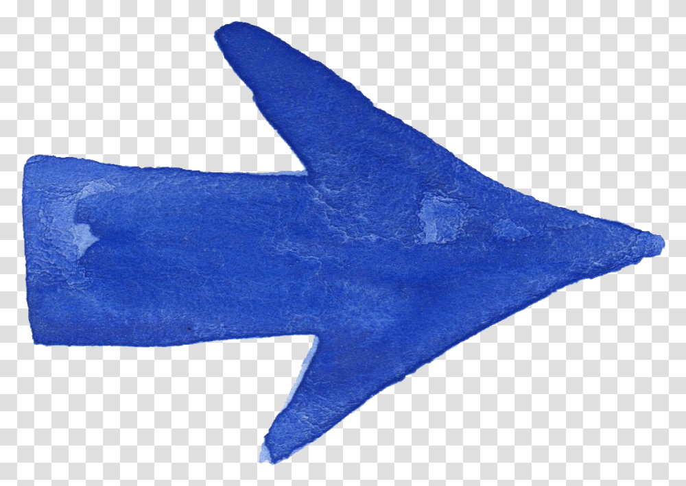 Blue Watercolor Arrow Starfish, Axe, Tool, Sea Life, Animal Transparent Png