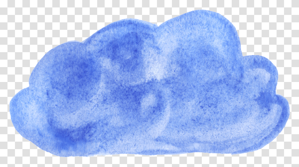 Blue Watercolor Clouds Coloured Clouds, Outdoors, Rug, Nature, Heart Transparent Png