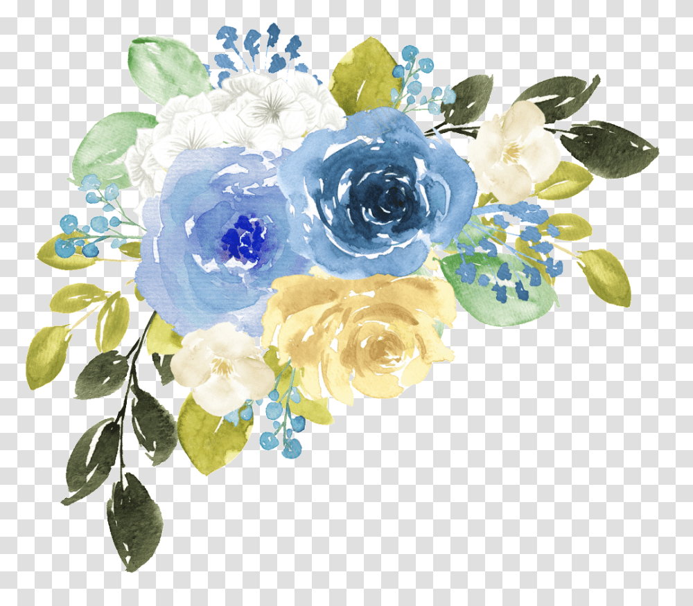 Blue Watercolor Flower Watercolor Flowers Blue, Floral Design, Pattern Transparent Png