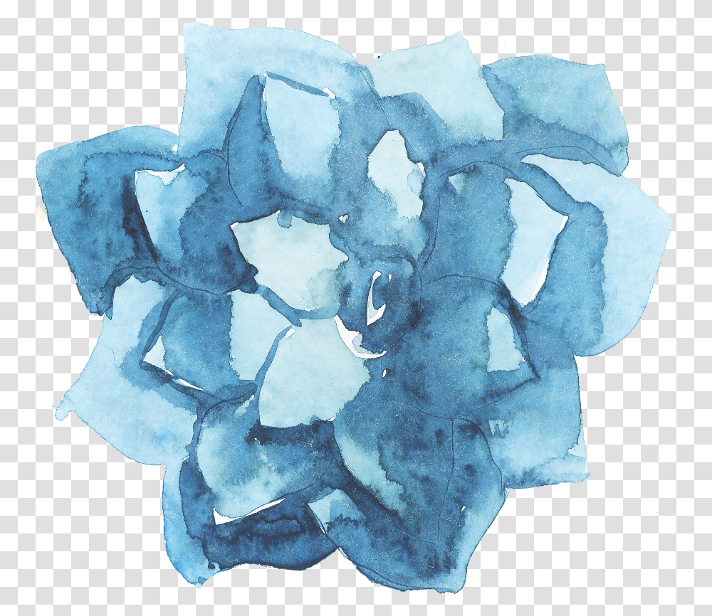 Blue Watercolor Flowers Free, Crystal, Mineral, Quartz, Painting Transparent Png