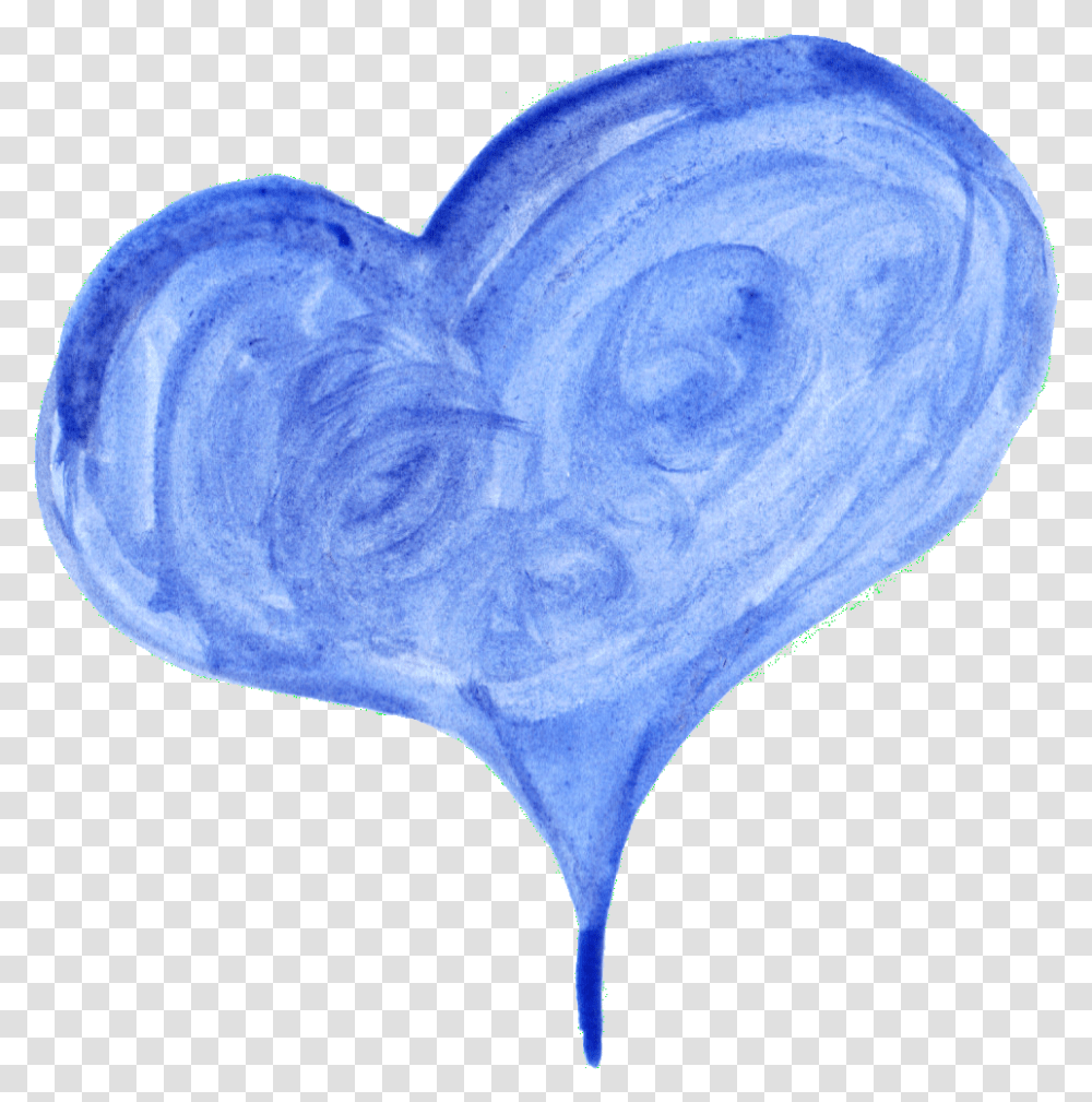 Blue Watercolor Heart Background, Sweets, Food, Confectionery, Pillow Transparent Png