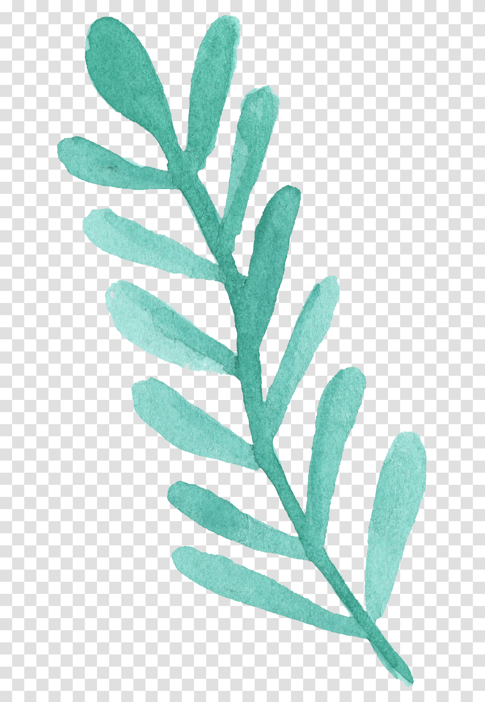 Blue Watercolor Leaves Blue Watercolor Leaf, Potted Plant, Vase, Jar, Pottery Transparent Png