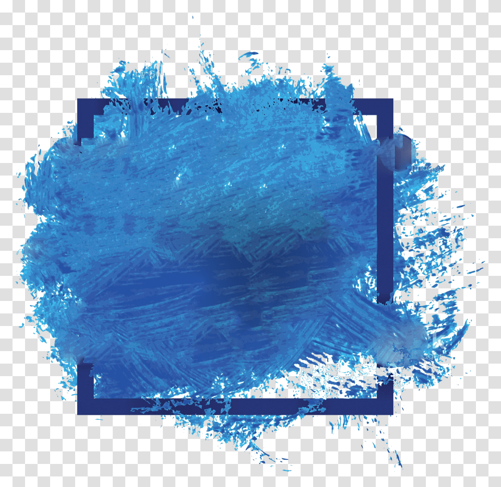 Blue Watercolor Picture Watercolor, Crystal, Mineral, Quartz, Ice Transparent Png