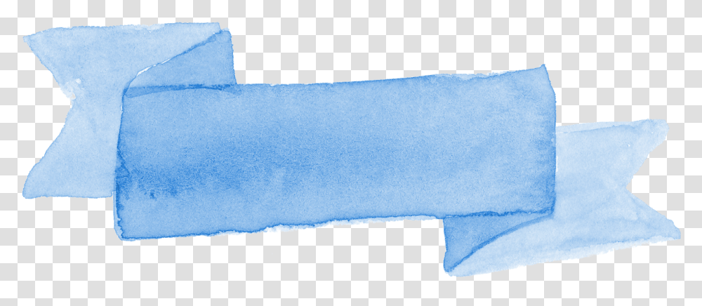 Blue Watercolor Ribbon Banner Banner Blue Ribbon, Cushion, Rug, Pillow, Furniture Transparent Png