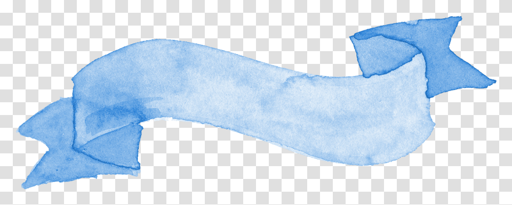 Blue Watercolor Ribbon Banner Watercolor Banner, Weapon, Blade, Knife, Sock Transparent Png