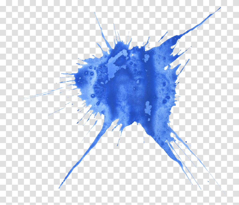 Blue Watercolor Splatter 18 Blue Watercolor Splatter, Sea Life, Animal, Invertebrate, Jellyfish Transparent Png