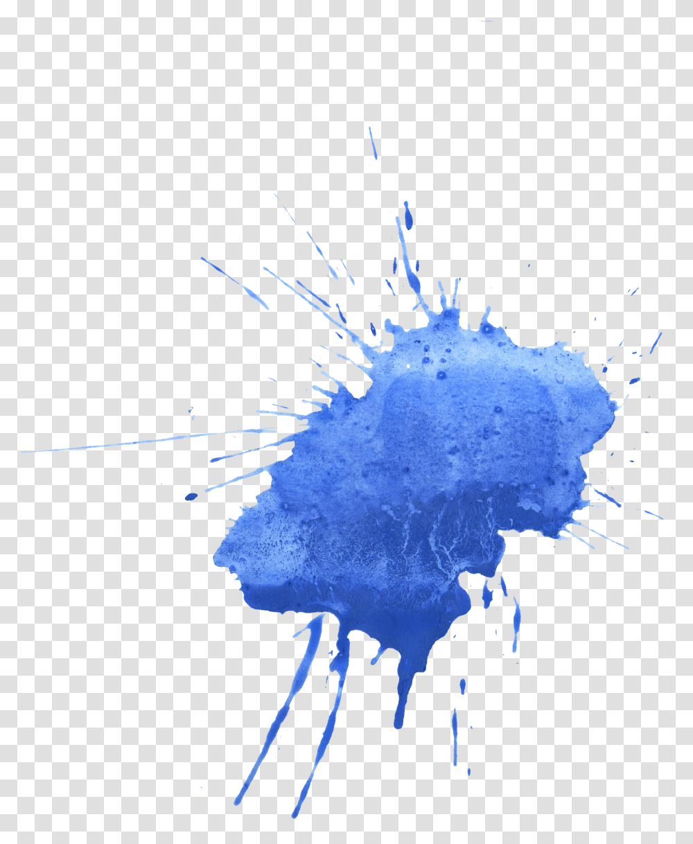 Blue Watercolor Splatter Blue Splash Background, Sea Life, Animal, Invertebrate, Jellyfish Transparent Png
