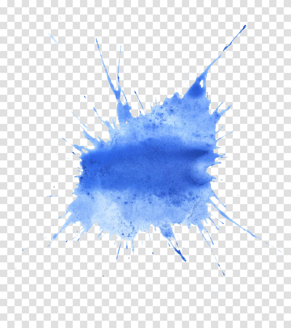 Blue Watercolor Splatter Blue Watercolor Splash, Nature, Outdoors, Sea Life, Animal Transparent Png