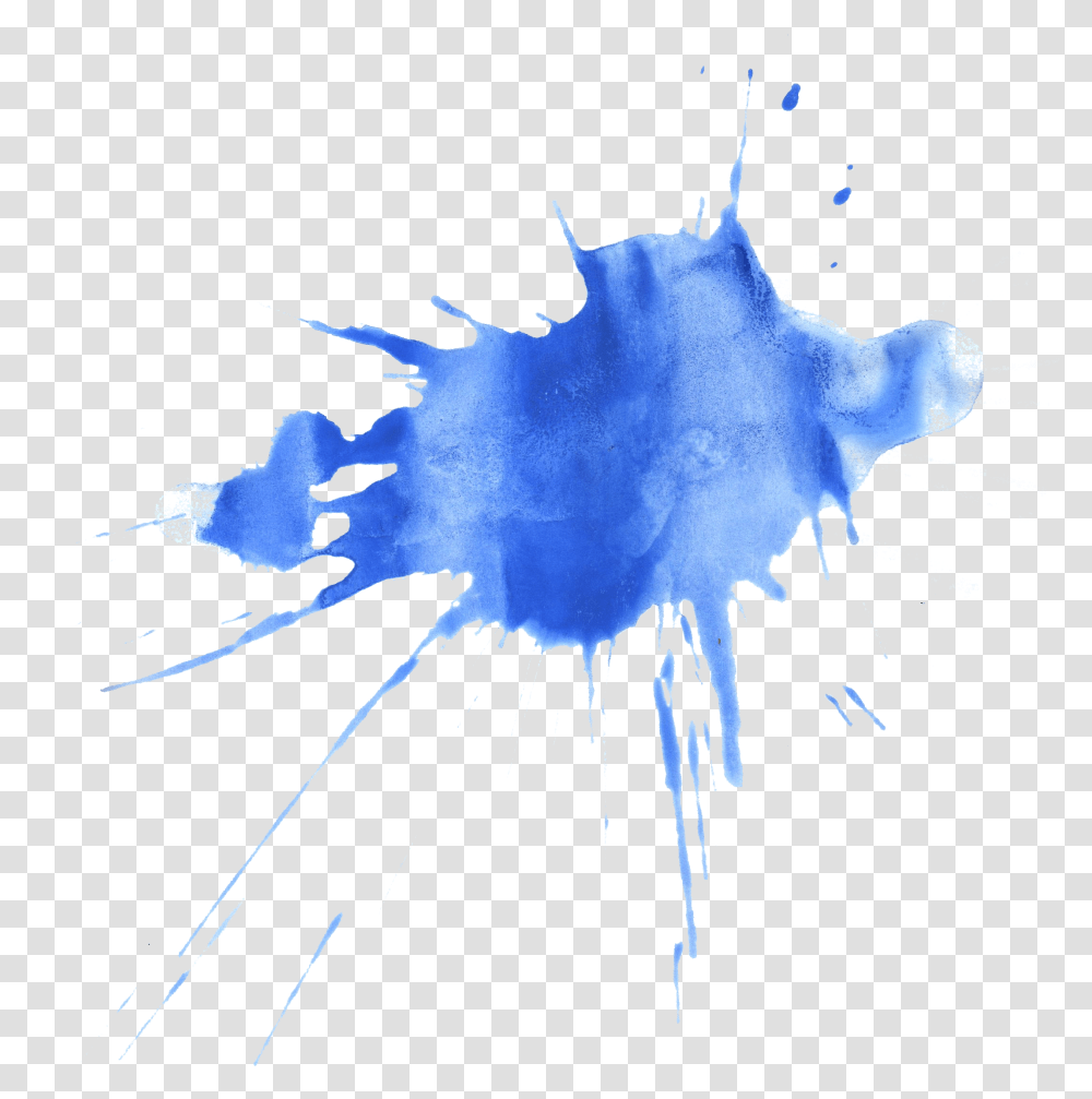 Blue Watercolor Splatter Onlygfxcom Watercolor Ink Splotches, Sea Life, Animal, Invertebrate, Art Transparent Png