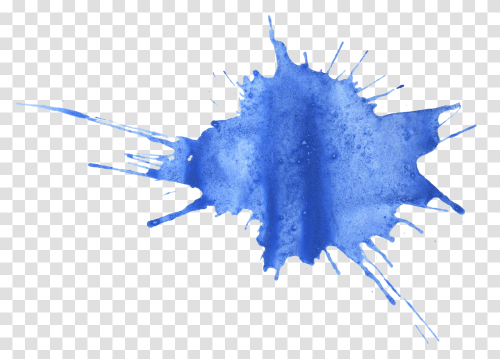 Blue Watercolor Splatter, Tabletop, Silhouette Transparent Png