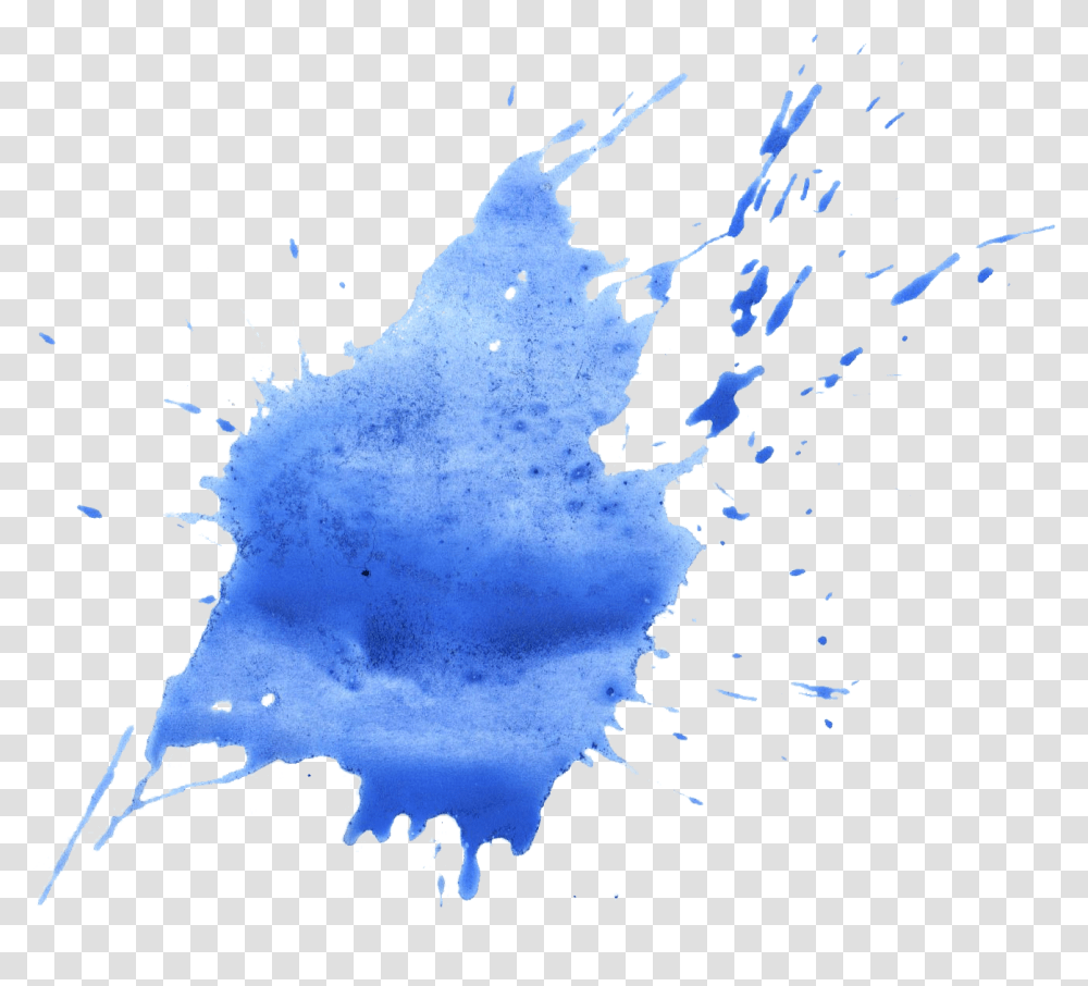 Blue Watercolor Splatter Watercolor Splash Blue, Silhouette, Nature, Outdoors, Shoreline Transparent Png