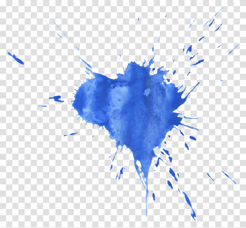Blue Watercolor Stain 2 Image Blue Paint Splash, Nature, Outdoors, Night, Panoramic Transparent Png