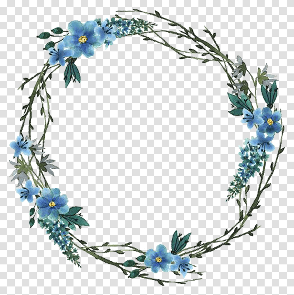 Blue Watercolor Wreath Blue Floral Wreath Watercolour, Pattern, Architecture, Building, Floral Design Transparent Png