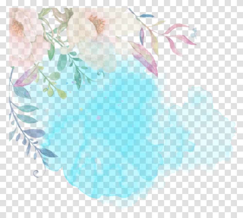 Blue Watercolour Flower Background Remix Vjaii Watercolor Pastel Flowers, Floral Design, Pattern Transparent Png