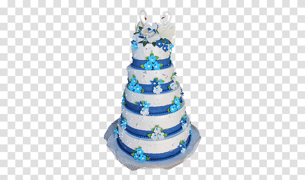 Blue Wedding Cake, Dessert, Food Transparent Png