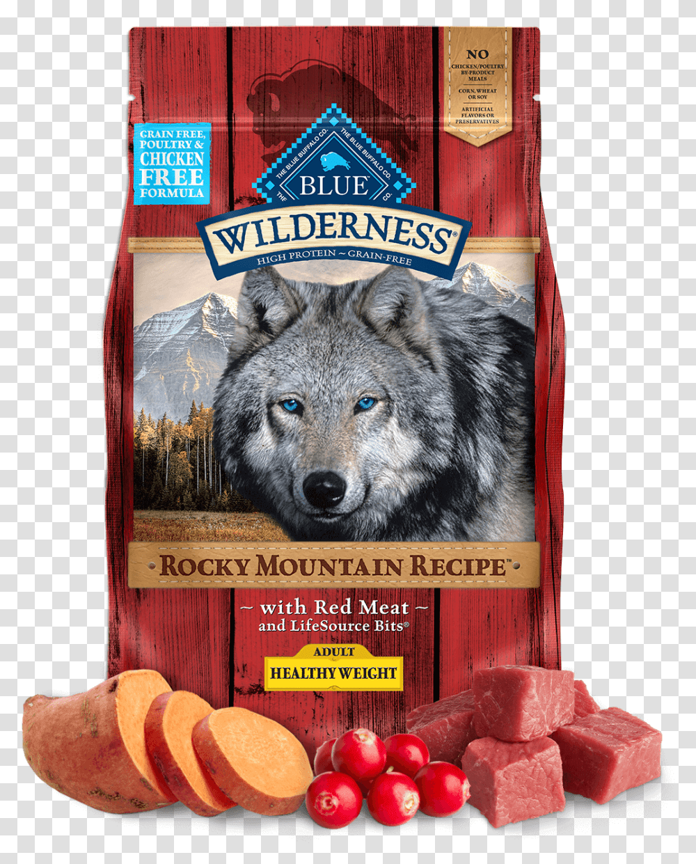 Blue Wilderness Rocky Mountain Recipe Adult Healthy Blue Buffalo Red Meat Healthy Weight, Plant, Food, Dog, Animal Transparent Png